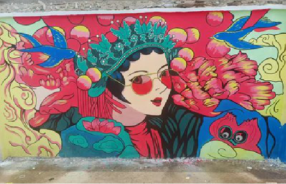 红河墙体彩绘-网红墙