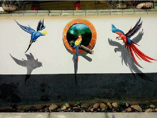 红河视觉错位-3D墙绘设计