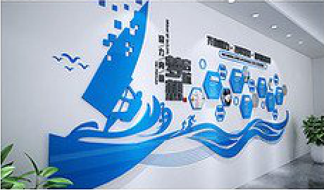红河海浪主题文化墙如何设计？