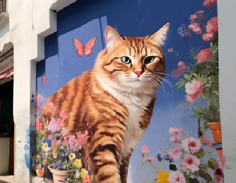 红河自己绘制有个性的手绘墙