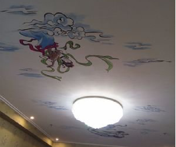 红河如何快速绘制天花板上的手绘墙？